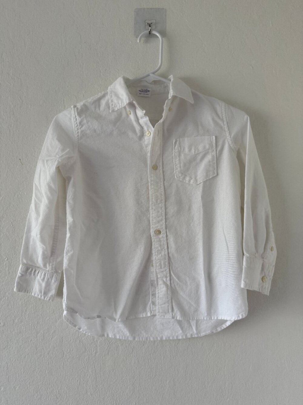 GAP Boys Long Sleeve White Button Down Shirt